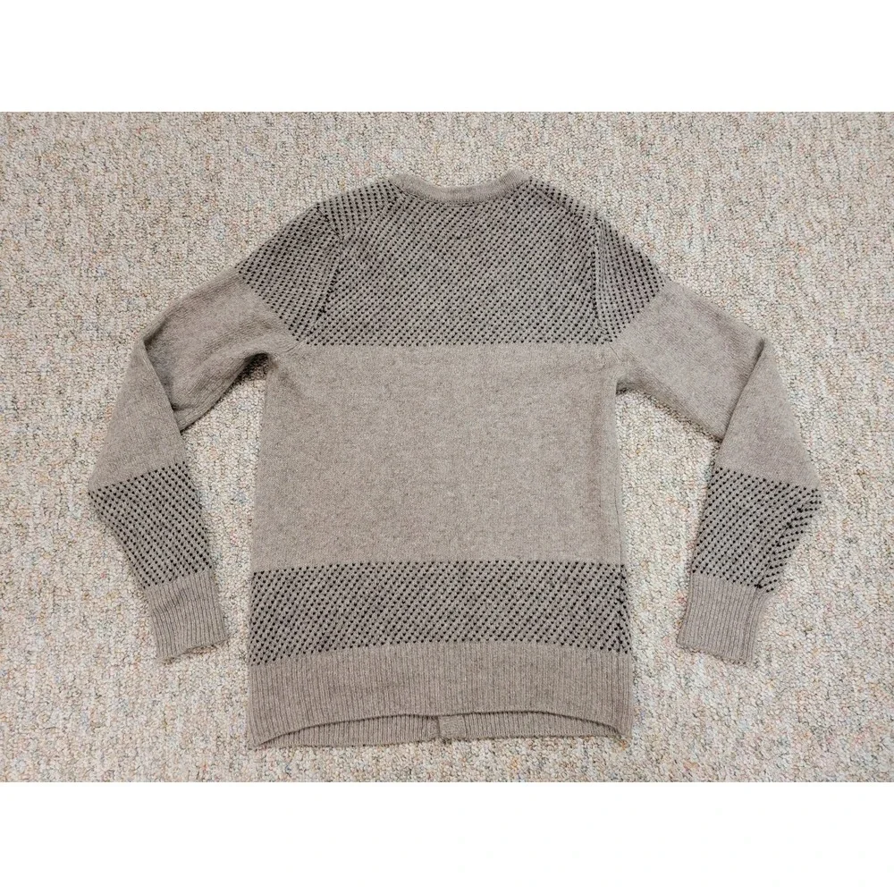 Levis Sweater Mens Large Oatmeal Lambs Wool Blend Button Up Cardigan Cabin Lodge